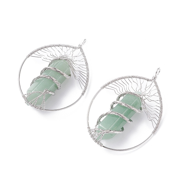 PandaHall Natural Green Aventurine Big Pendants, with Brass Findings, Teardrop, 69~71x49~51.5x15~18mm, Hole: 5x6mm Green Aventurine Teardrop
PandaHall Natural Green Aventurine Big Pendants, with Brass Findings, Teardrop, 69~71x49~51.5x15~18mm, Hole: 5x6mm Green Aventurine Teardrop