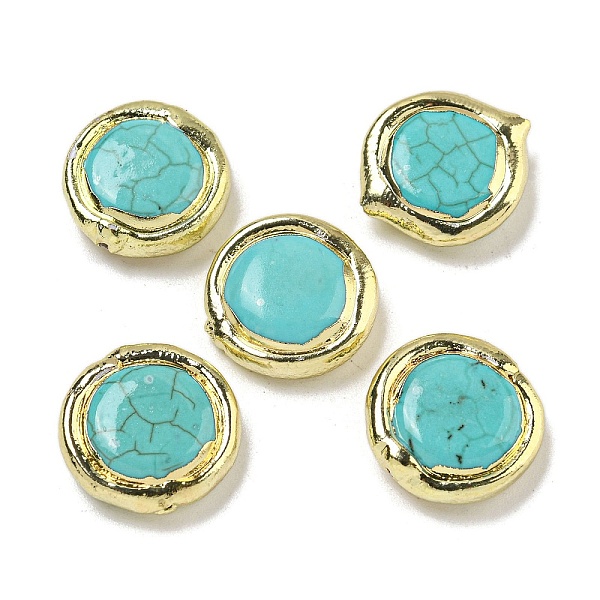 PandaHall Rack Plating Brass Beads, with Natural Howlite, Long-Lasting Plated, Dyed, Flat Round, 15~17x15~16x5~5.5mm, Hole: 0.7~0.8mm...
PandaHall Rack Plating Brass Beads, with Natural Howlite, Long-Lasting Plated, Dyed, Flat Round, 15~17x15~16x5~5.5mm, Hole: 0.7~0.8mm...
