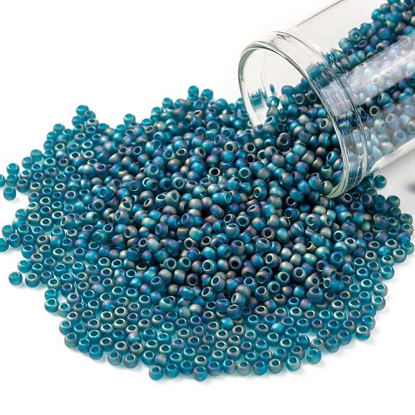 PandaHall TOHO Round Seed Beads, Japanese Seed Beads, (167BDF) Transparent AB Frost Teal, 11/0, 2.2mm, Hole: 0.8mm, about 1110pcs/bottle..., Cyan
PandaHall TOHO Round Seed Beads, Japanese Seed Beads, (167BDF) Transparent AB Frost Teal, 11/0, 2.2mm, Hole: 0.8mm, about 1110pcs/bottle..., Cyan