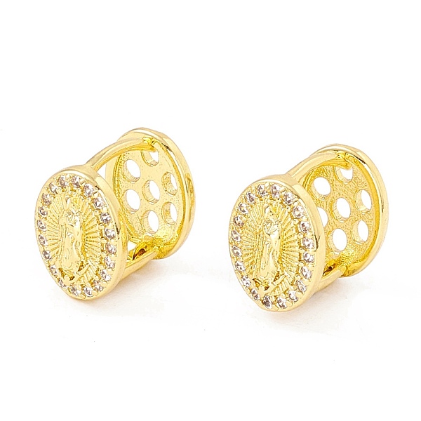 PandaHall Clear Cubic Zirconia Oval with Virgin Mary Hinged Reversible Hoop Earrings, Rack Plating Brass Jewelry for Women, Cadmium Free &...
PandaHall Clear Cubic Zirconia Oval with Virgin Mary Hinged Reversible Hoop Earrings, Rack Plating Brass Jewelry for Women, Cadmium Free &...