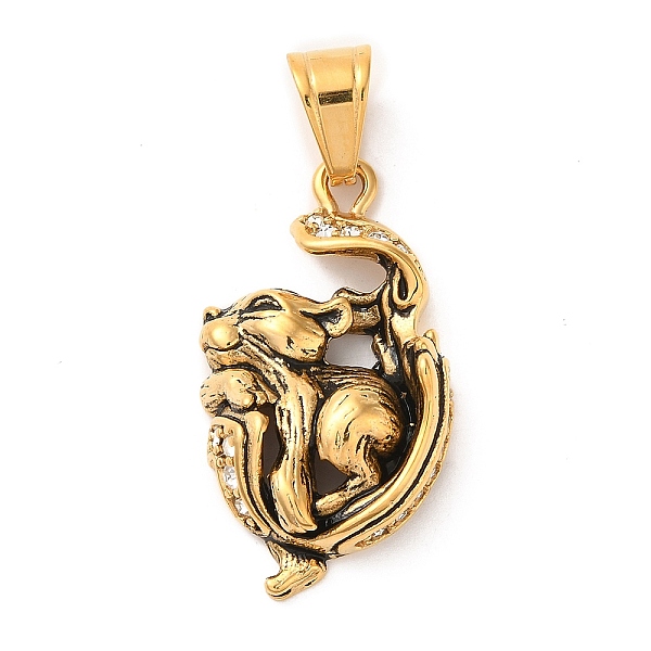 PandaHall 316L Stainless Steel Tibetan Style Rhinestone Pendants, Tiger, 38x22x7.5mm, Hole: 9x7mm Stainless Steel+Rhinestone Tiger Clear
PandaHall 316L Stainless Steel Tibetan Style Rhinestone Pendants, Tiger, 38x22x7.5mm, Hole: 9x7mm Stainless Steel+Rhinestone Tiger Clear