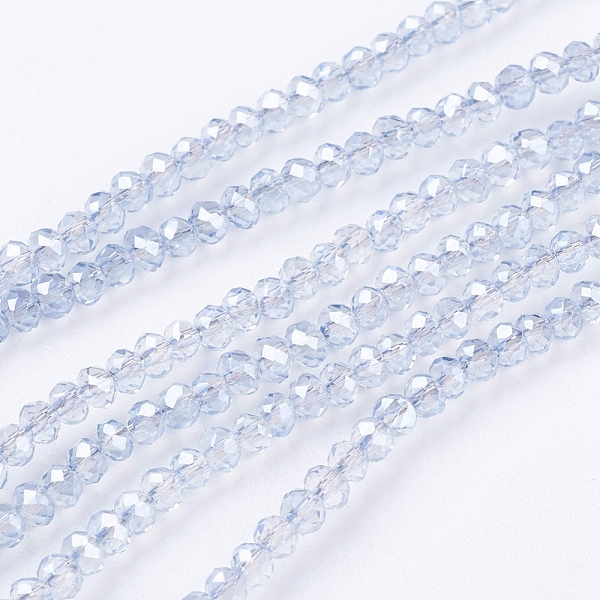 PandaHall Electroplate Glass Beads Strands, Full Rainbow Plated, Faceted, Rondelle, WhiteSmoke, 3x2mm, Hole: 1mm, about 160~165pcs/strand..., White
PandaHall Electroplate Glass Beads Strands, Full Rainbow Plated, Faceted, Rondelle, WhiteSmoke, 3x2mm, Hole: 1mm, about 160~165pcs/strand..., White