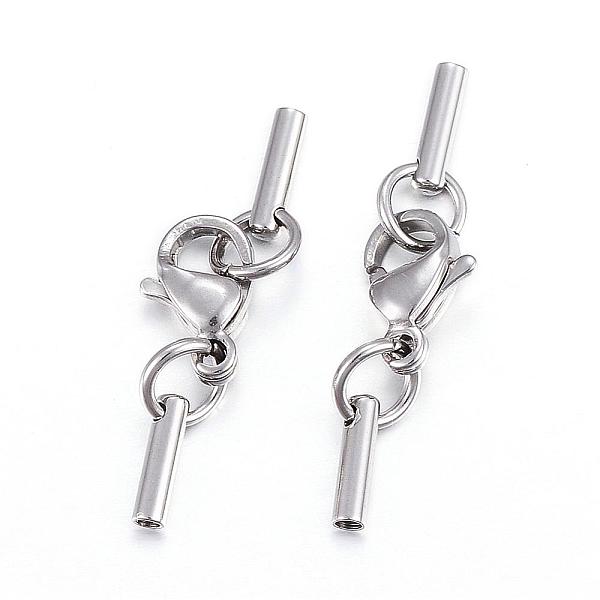 PandaHall 304 Stainless Steel Lobster Claw Clasps, with Cord Ends, Stainless Steel Color, Clasp: 9x6mm, Cord End: Inner diameter: 1.2mm 304...
PandaHall 304 Stainless Steel Lobster Claw Clasps, with Cord Ends, Stainless Steel Color, Clasp: 9x6mm, Cord End: Inner diameter: 1.2mm 304...