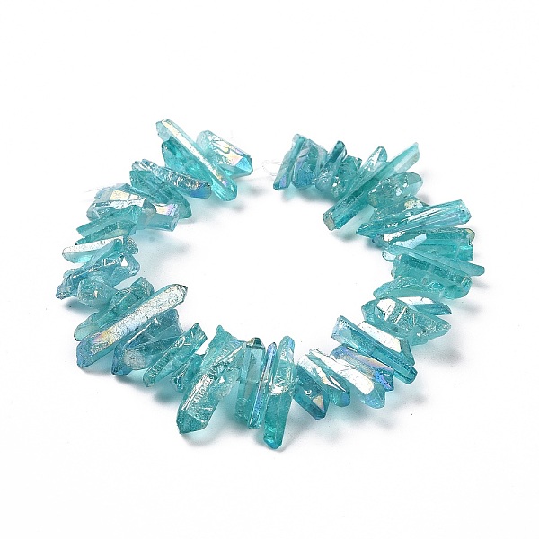 PandaHall Natural Quartz Crystal Points Beads Strands, Dyed, Nuggets, Dark Cyan, 15~30x4~8x4~7mm, Hole: 1mm, 8 inch Quartz Crystal Nuggets
PandaHall Natural Quartz Crystal Points Beads Strands, Dyed, Nuggets, Dark Cyan, 15~30x4~8x4~7mm, Hole: 1mm, 8 inch Quartz Crystal Nuggets