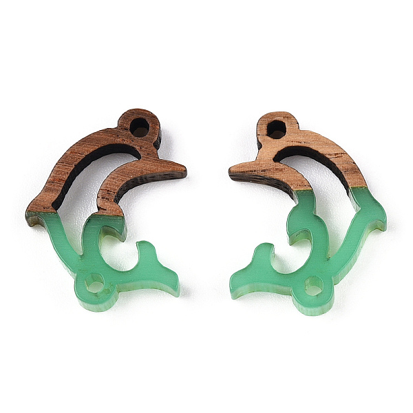 PandaHall Opaque Resin & Walnut Wood Connector Charms, Dolphin Links, Medium Sea Green, 14x18.5x3mm, Hole: 1.5mm Resin+Wood Dolphin
PandaHall Opaque Resin & Walnut Wood Connector Charms, Dolphin Links, Medium Sea Green, 14x18.5x3mm, Hole: 1.5mm Resin+Wood Dolphin