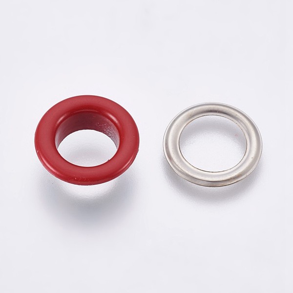 PandaHall Iron Grommet Eyelet Findings, for Bag Making, Flat Round, Platinum, FireBrick, Eyelet: 13.5x5mm, Inner Diameter: 8mm, Pad..., Red
PandaHall Iron Grommet Eyelet Findings, for Bag Making, Flat Round, Platinum, FireBrick, Eyelet: 13.5x5mm, Inner Diameter: 8mm, Pad..., Red