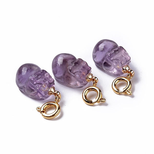 PandaHall Natural Amethyst Pi Yao Spring Ring Clasp Charms, Rack Plating Brass Spring Ring Clasps, Golden, 23mm, Pi Yao: 16x9x8.5mm Brass
PandaHall Natural Amethyst Pi Yao Spring Ring Clasp Charms, Rack Plating Brass Spring Ring Clasps, Golden, 23mm, Pi Yao: 16x9x8.5mm Brass