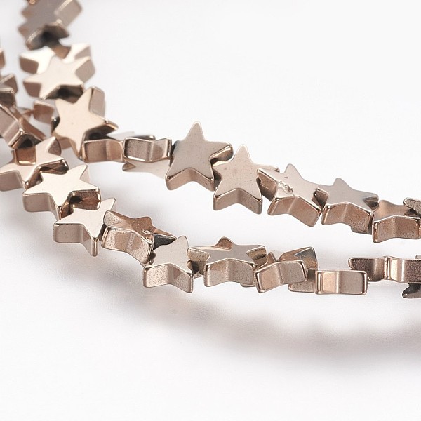 PandaHall Non-magnetic Synthetic Hematite Beads Strands, Vacuum Plating, Grade A, Star, Rose Gold Plated, 6x6x2mm, Hole: 1mm, about...
PandaHall Non-magnetic Synthetic Hematite Beads Strands, Vacuum Plating, Grade A, Star, Rose Gold Plated, 6x6x2mm, Hole: 1mm, about...