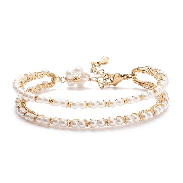 PandaHall Shell Pearl Beaded Open Cuff Bangle with Flower, Brass Wire Wrap Bangle with Safety Chains for Women, Golden, Inner Diameter..., White
PandaHall Shell Pearl Beaded Open Cuff Bangle with Flower, Brass Wire Wrap Bangle with Safety Chains for Women, Golden, Inner Diameter..., White