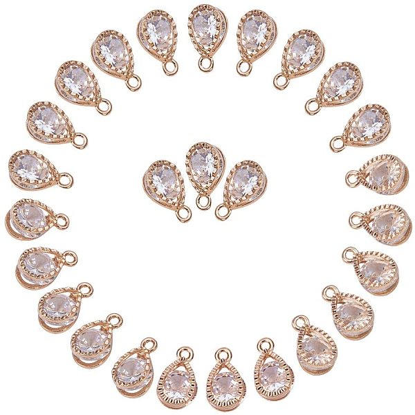 PandaHall Drop Alloy Charms, with Cubic Zirconia, Light Gold, 13x8x6mm, Hole: 1mm Cubic Zirconia Teardrop
PandaHall Drop Alloy Charms, with Cubic Zirconia, Light Gold, 13x8x6mm, Hole: 1mm Cubic Zirconia Teardrop