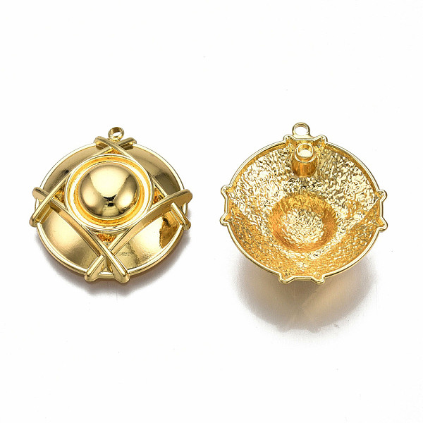 PandaHall Rack Plating Alloy Pendants, Cadmium Free & Lead Free, Half Round, Light Gold, 28x26x9mm, Hole: 1.6mm Alloy Half Round
PandaHall Rack Plating Alloy Pendants, Cadmium Free & Lead Free, Half Round, Light Gold, 28x26x9mm, Hole: 1.6mm Alloy Half Round