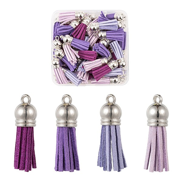 PandaHall 60Pcs 4 Colors Faux Suede Tassel Pendant Decorations, with Platinum CCB Plastic Cord Ends, Purple, 33~35x10mm, Hole: 2.5~3mm...
PandaHall 60Pcs 4 Colors Faux Suede Tassel Pendant Decorations, with Platinum CCB Plastic Cord Ends, Purple, 33~35x10mm, Hole: 2.5~3mm...