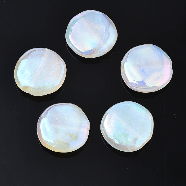 PandaHall Rainbow Iridescent Plating Acrylic Beads, Glitter Beads, Flat Round, White, 17.5x5mm, Hole: 1.2mm Acrylic Flat Round White
PandaHall Rainbow Iridescent Plating Acrylic Beads, Glitter Beads, Flat Round, White, 17.5x5mm, Hole: 1.2mm Acrylic Flat Round White