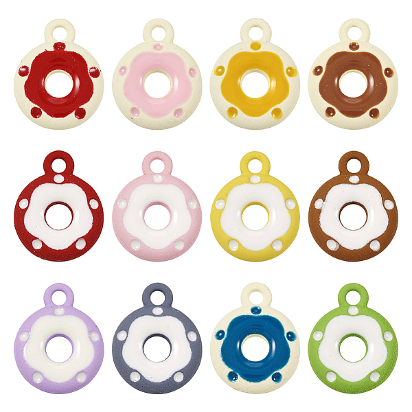 PandaHall 24Pcs 12 Colors Frosted Painted Colored Alloy Pendants, Donut, Mixed Color, 12.5x10x3mm, Hole: 1.5mm, 2pcs/color Alloy Donut..., Multicolor
PandaHall 24Pcs 12 Colors Frosted Painted Colored Alloy Pendants, Donut, Mixed Color, 12.5x10x3mm, Hole: 1.5mm, 2pcs/color Alloy Donut..., Multicolor