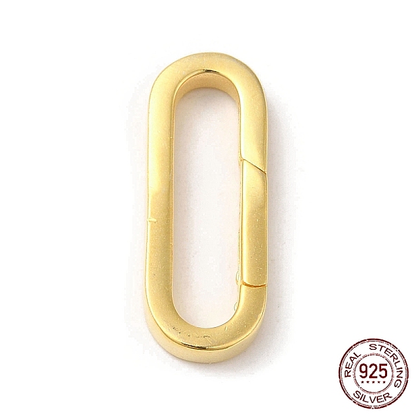 PandaHall Rack Plating 925 Sterling Silver Spring Gate Rings, Oval, Real 18K Gold Plated, 21.5x8x2.5mm Sterling Silver
PandaHall Rack Plating 925 Sterling Silver Spring Gate Rings, Oval, Real 18K Gold Plated, 21.5x8x2.5mm Sterling Silver