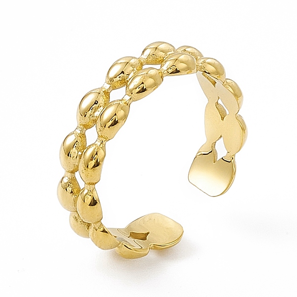 PandaHall Ion Plating(IP) 304 Stainless Steel Cuff Ring for Women, Oval Bead Shape Open Rings, Real 14K Gold Plated, 5mm, Inner Diameter: US...
PandaHall Ion Plating(IP) 304 Stainless Steel Cuff Ring for Women, Oval Bead Shape Open Rings, Real 14K Gold Plated, 5mm, Inner Diameter: US...