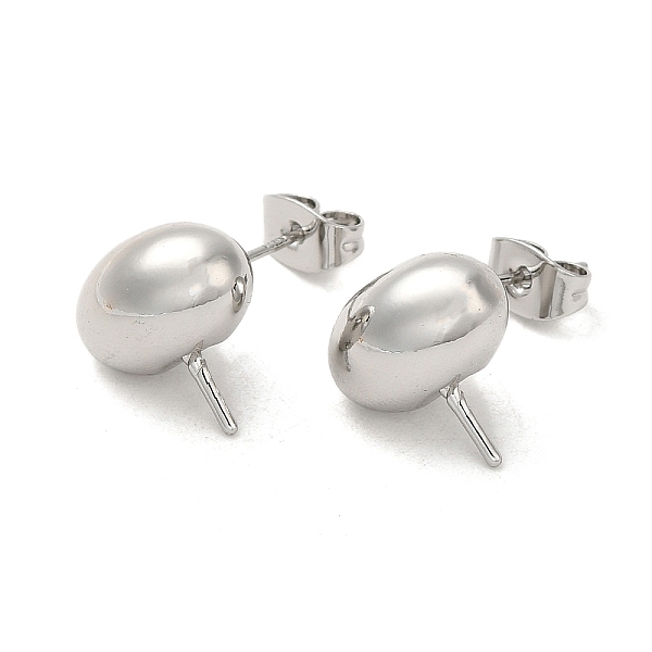 PandaHall Oval Brass Stud Earring Findings, with 925 Sterling Silver Pins, for Half Drilled Beads, Real Platinum Plated, 12.5x12mm, Pin...
PandaHall Oval Brass Stud Earring Findings, with 925 Sterling Silver Pins, for Half Drilled Beads, Real Platinum Plated, 12.5x12mm, Pin...