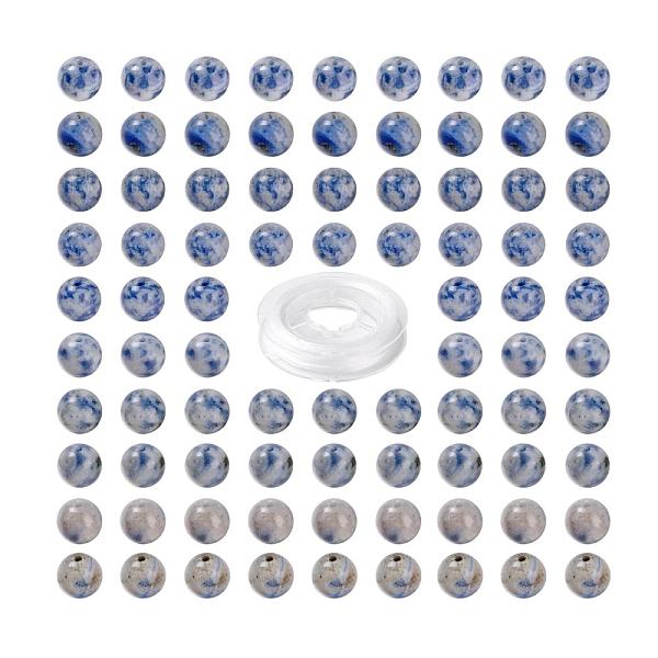 PandaHall 100Pcs 8mm Natural Blue Spot Jasper Round Beads, with 10m Elastic Crystal Thread, for DIY Stretch Bracelets Making Kits, 8mm, Hole...
PandaHall 100Pcs 8mm Natural Blue Spot Jasper Round Beads, with 10m Elastic Crystal Thread, for DIY Stretch Bracelets Making Kits, 8mm, Hole...