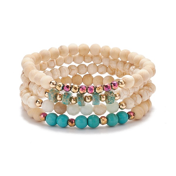 PandaHall 4Pcs 4 Style Natural & Synthetic Mixed Stone Stretch Bracelet Sets with Wood Beads for Women, Inner Diameter: 2-1/4~2-3/8 inch..., Orange
PandaHall 4Pcs 4 Style Natural & Synthetic Mixed Stone Stretch Bracelet Sets with Wood Beads for Women, Inner Diameter: 2-1/4~2-3/8 inch..., Orange
