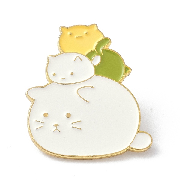 PandaHall Cute Cats Enamel Pin, Alloy Enamel Brooch Pin for Clothes Bags, Golden, White, 30x26x10mm, Pin: 1mm Alloy+Enamel White
PandaHall Cute Cats Enamel Pin, Alloy Enamel Brooch Pin for Clothes Bags, Golden, White, 30x26x10mm, Pin: 1mm Alloy+Enamel White
