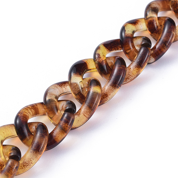 PandaHall Handmade Transparent Acrylic Curb Chains, Twisted Chain, Oval, Leopard Print Design, for Jewelry Making, Goldenrod, Link..., Gold
PandaHall Handmade Transparent Acrylic Curb Chains, Twisted Chain, Oval, Leopard Print Design, for Jewelry Making, Goldenrod, Link..., Gold