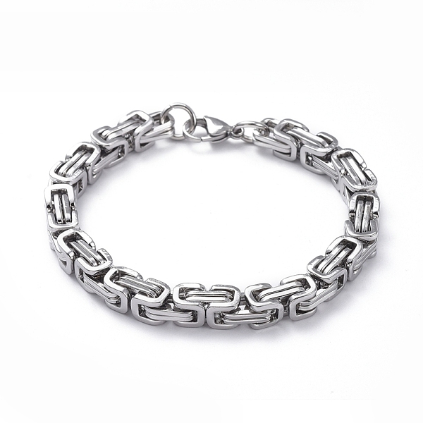 PandaHall Unisex 201 Stainless Steel Byzantine Chain Bracelets, with Lobster Claw Clasps, Stainless Steel Color, 8-1/2 inch(21.5cm), 7mm 201...
PandaHall Unisex 201 Stainless Steel Byzantine Chain Bracelets, with Lobster Claw Clasps, Stainless Steel Color, 8-1/2 inch(21.5cm), 7mm 201...