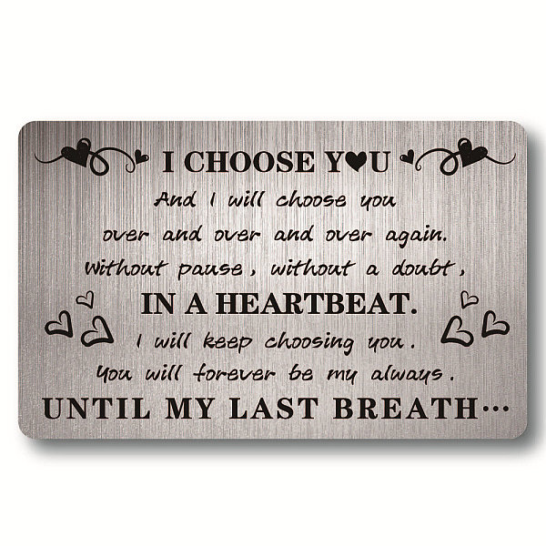 PandaHall Rectangle 201 Stainless Steel Custom Thermal Transfer Wallet Card, Heart Pattern, 550x850x0.7mm Stainless Steel Heart
PandaHall Rectangle 201 Stainless Steel Custom Thermal Transfer Wallet Card, Heart Pattern, 550x850x0.7mm Stainless Steel Heart