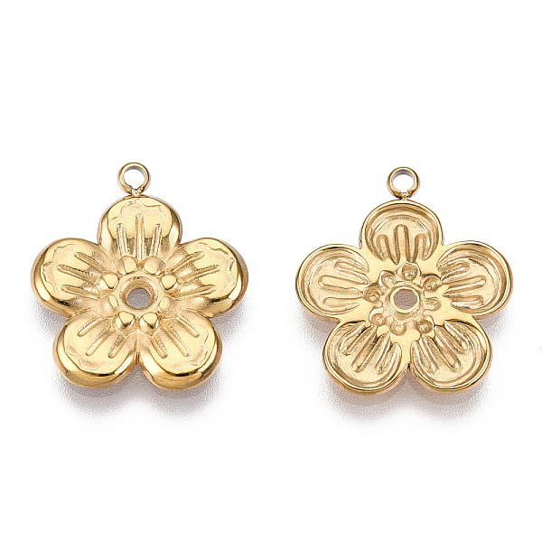 PandaHall 304 Stainless Steel Pendants, Flower Charm, Nickel Free, Real 14K Gold Plated, 17.5x15.5x1.5mm, Hole: 1.5mm 304 Stainless Steel...
PandaHall 304 Stainless Steel Pendants, Flower Charm, Nickel Free, Real 14K Gold Plated, 17.5x15.5x1.5mm, Hole: 1.5mm 304 Stainless Steel...