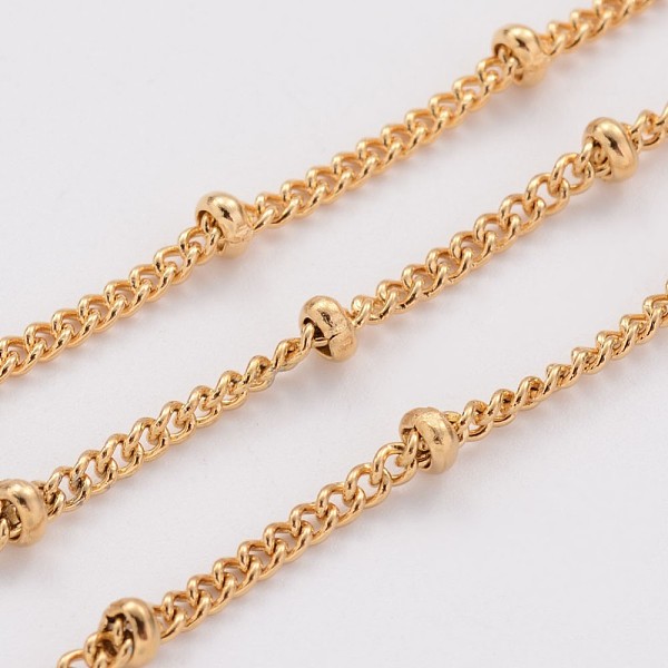 PandaHall 3.28 Feet Ion Plating(IP) 304 Stainless Steel Twisted Chains, Curb Chains, Soldered, Satellite Chains, Rondelle Beads, Golden...
PandaHall 3.28 Feet Ion Plating(IP) 304 Stainless Steel Twisted Chains, Curb Chains, Soldered, Satellite Chains, Rondelle Beads, Golden...