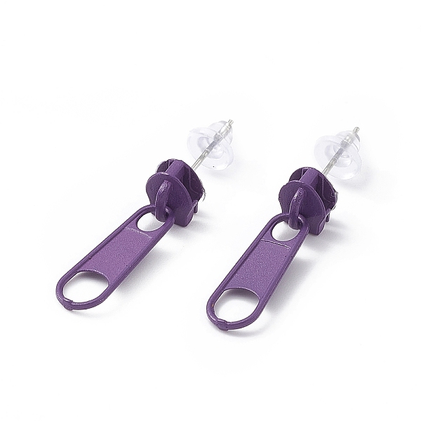 PandaHall Alloy Zipper Buckle Dangle Stud Earrings with Iron Pins for Women, Dark Violet, 25.5mm, Pin: 0.7mm Alloy Others
PandaHall Alloy Zipper Buckle Dangle Stud Earrings with Iron Pins for Women, Dark Violet, 25.5mm, Pin: 0.7mm Alloy Others