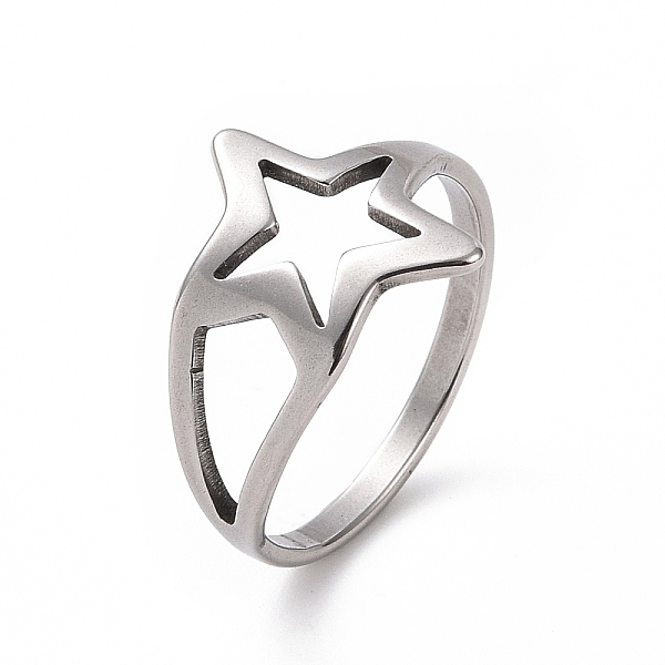PandaHall 201 Stainless Steel Star Finger Ring, Hollow Wide Ring for Women, Stainless Steel Color, US Size 6 1/2(16.9mm) 201 Stainless Steel
PandaHall 201 Stainless Steel Star Finger Ring, Hollow Wide Ring for Women, Stainless Steel Color, US Size 6 1/2(16.9mm) 201 Stainless Steel