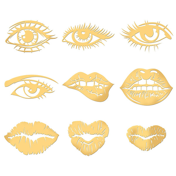 PandaHall OLYCRAFT 9 Pcs Sacred Geometry Stickers Eyes Mouth Pattern Decals Stickers Mouth Pattern Gold Metal Sticker Metal Eye Resin Filler...
PandaHall OLYCRAFT 9 Pcs Sacred Geometry Stickers Eyes Mouth Pattern Decals Stickers Mouth Pattern Gold Metal Sticker Metal Eye Resin Filler...
