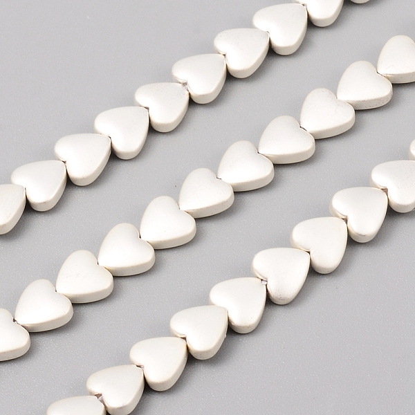 PandaHall Electroplated Non-magnetic Synthetic Hematite Beads Strands, Frosted, Heart, Silver Plated, 6x6x2.5mm, Hole: 0.8mm, about...
PandaHall Electroplated Non-magnetic Synthetic Hematite Beads Strands, Frosted, Heart, Silver Plated, 6x6x2.5mm, Hole: 0.8mm, about...