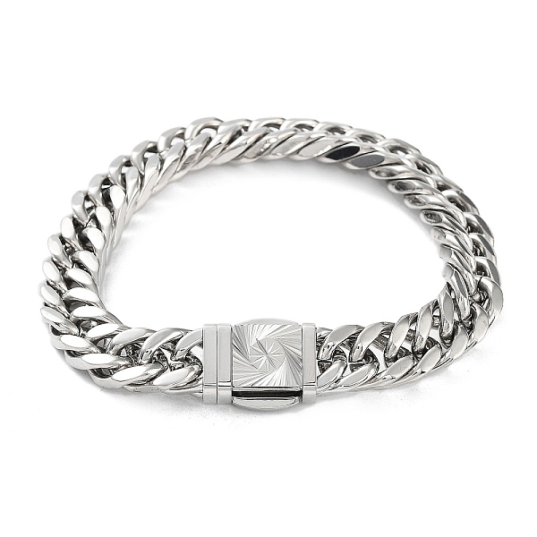 PandaHall 304 Stainless Steel Cuban Link Chains Bracelets for Men & Women, Stainless Steel Color, 8-1/2 inch(21.5cm) 304 Stainless Steel
PandaHall 304 Stainless Steel Cuban Link Chains Bracelets for Men & Women, Stainless Steel Color, 8-1/2 inch(21.5cm) 304 Stainless Steel