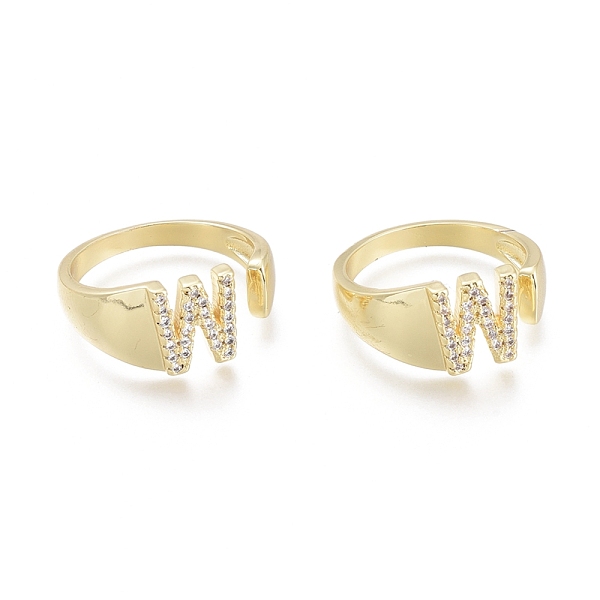 PandaHall Brass Micro Pave Clear Cubic Zirconia Cuff Rings, Open Rings, Real 18K Gold Plated, Letter, Letter.W, US Size 6(16.5mm), W...
PandaHall Brass Micro Pave Clear Cubic Zirconia Cuff Rings, Open Rings, Real 18K Gold Plated, Letter, Letter.W, US Size 6(16.5mm), W...