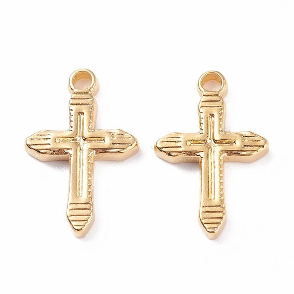 PandaHall 304 Stainless Steel Pendants, Cross, Golden, 20x13x2mm, Hole: 2mm 304 Stainless Steel Cross
PandaHall 304 Stainless Steel Pendants, Cross, Golden, 20x13x2mm, Hole: 2mm 304 Stainless Steel Cross