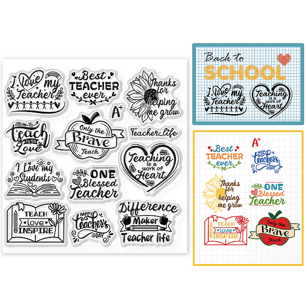 PandaHall GLOBLELAND Happy Teacher's Day Clear Stamps for DIY Scrapbooking 15x15cm Blessing Words Silicone Clear Stamp Seals for Cards...
PandaHall GLOBLELAND Happy Teacher's Day Clear Stamps for DIY Scrapbooking 15x15cm Blessing Words Silicone Clear Stamp Seals for Cards...