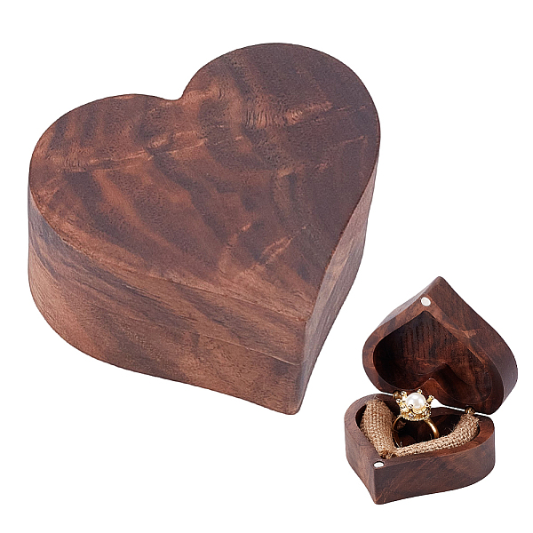 PandaHall Heart Wood Ring Storage Boxes, Flip Cover Case, with Jute Mat Inside and Magnetic Clasps, for Wedding, Proposal, Valentine's Day...
PandaHall Heart Wood Ring Storage Boxes, Flip Cover Case, with Jute Mat Inside and Magnetic Clasps, for Wedding, Proposal, Valentine's Day...