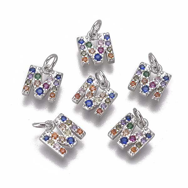 PandaHall Brass Micro Pave Cubic Zirconia Charms, Letter, Colorful, Platinum, Letter.M, 7.8x7x1.7mm, Hole: 2mm Brass+Cubic Zirconia Letter M
PandaHall Brass Micro Pave Cubic Zirconia Charms, Letter, Colorful, Platinum, Letter.M, 7.8x7x1.7mm, Hole: 2mm Brass+Cubic Zirconia Letter M