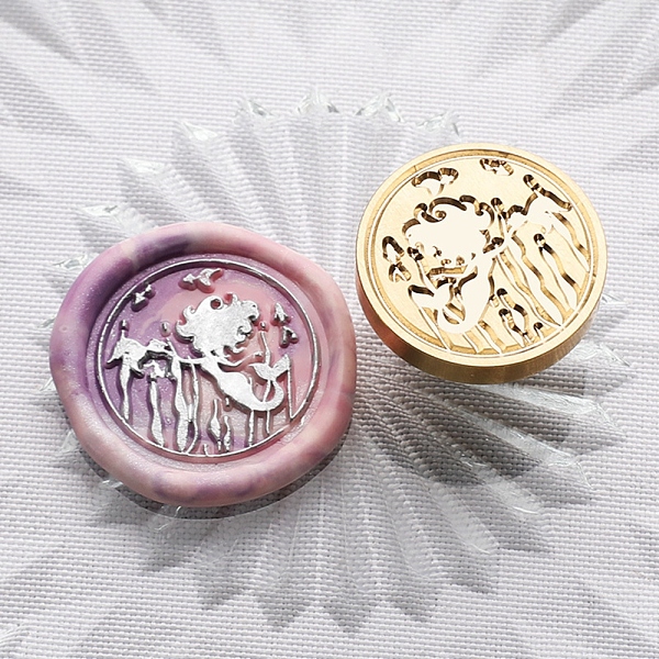 PandaHall Golden Plated Brass Wax Sealing Stamp Head, for Post Decoration DIY Card Making, Mermaid, 30x14.5mm, Hole: 7mm Brass Mermaid
PandaHall Golden Plated Brass Wax Sealing Stamp Head, for Post Decoration DIY Card Making, Mermaid, 30x14.5mm, Hole: 7mm Brass Mermaid