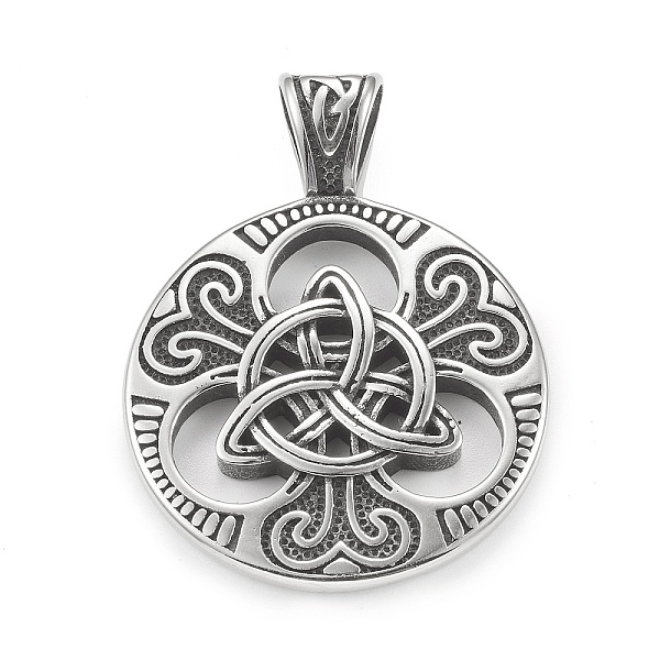 PandaHall Viking Norse 304 Stainless Steel Pendants, Flat Round with Triquetra Knot Charm, Antique Silver, 45x33x8mm, Hole: 5.5x8.5mm 304...
PandaHall Viking Norse 304 Stainless Steel Pendants, Flat Round with Triquetra Knot Charm, Antique Silver, 45x33x8mm, Hole: 5.5x8.5mm 304...
