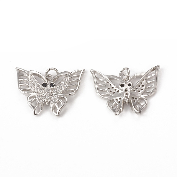 PandaHall Brass Micro Pave Cubic Zirconia Pendants, with Jump Ring, Butterfly Charm, Platinum, 19.5x22.5x2.5mm, Hole: 3mm Brass+Cubic..., Clear
PandaHall Brass Micro Pave Cubic Zirconia Pendants, with Jump Ring, Butterfly Charm, Platinum, 19.5x22.5x2.5mm, Hole: 3mm Brass+Cubic..., Clear
