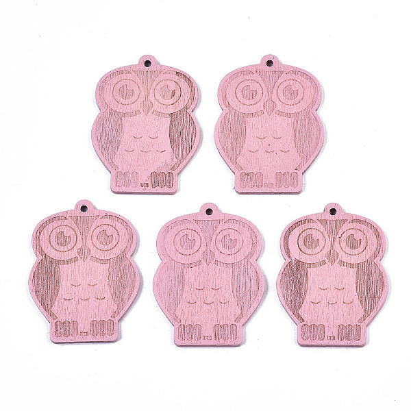 PandaHall Painted Poplar Wood Pendants, Laser Cut Wood Shapes, Owl, Pink, 46.5x35x3mm, Hole: 2mm Wood Owl Pink
PandaHall Painted Poplar Wood Pendants, Laser Cut Wood Shapes, Owl, Pink, 46.5x35x3mm, Hole: 2mm Wood Owl Pink