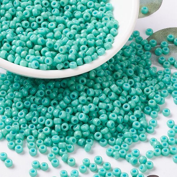 PandaHall MIYUKI Round Rocailles Beads, Japanese Seed Beads, (RR4475) Duracoat Dyed Opaque Sea Opal, 8/0, 3mm, Hole: 1mm, about..., Cyan
PandaHall MIYUKI Round Rocailles Beads, Japanese Seed Beads, (RR4475) Duracoat Dyed Opaque Sea Opal, 8/0, 3mm, Hole: 1mm, about..., Cyan