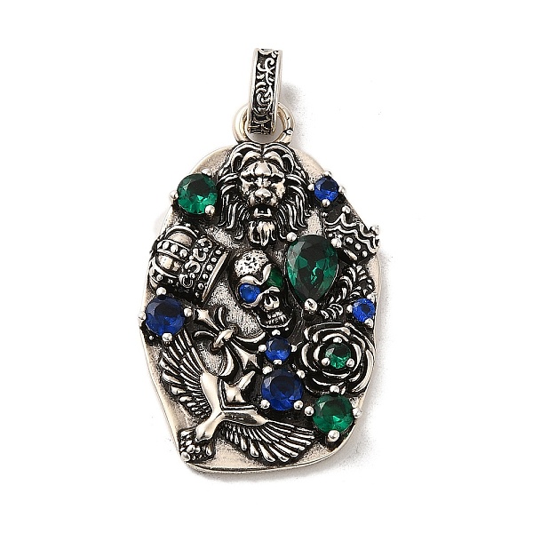 PandaHall Rack Plating Brass Micro Pave Cubic Zirconia with Sea shell Pendants, Cadmium Free & Lead Free, Oval, Antique Silver...
PandaHall Rack Plating Brass Micro Pave Cubic Zirconia with Sea shell Pendants, Cadmium Free & Lead Free, Oval, Antique Silver...