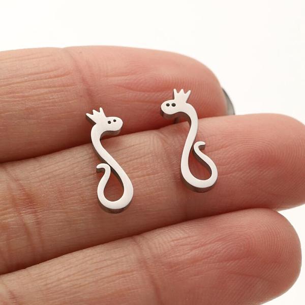 PandaHall Stainless Steel Studs Earring, Jewelry for Women, Stainless Steel Color, 15x4mm Stainless Steel Snake
PandaHall Stainless Steel Studs Earring, Jewelry for Women, Stainless Steel Color, 15x4mm Stainless Steel Snake