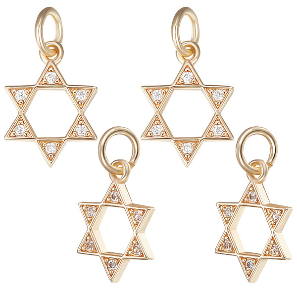 PandaHall Beebeecraft Brass Micro Pave Clear Cubic Zirconia Charms, with Jump Ring, Star of David Charm, Real 14K Gold Plated, 12.5x9x1mm...
PandaHall Beebeecraft Brass Micro Pave Clear Cubic Zirconia Charms, with Jump Ring, Star of David Charm, Real 14K Gold Plated, 12.5x9x1mm...