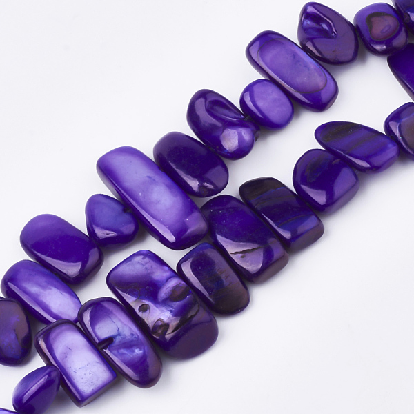 PandaHall Freshwater Shell Beads Strands, Dyed, Nuggets, Indigo, 6~25x4~14x3~7mm, Hole: 1mm, about 96~100pcs/strand, 31.4 inch Freshwater..., Purple
PandaHall Freshwater Shell Beads Strands, Dyed, Nuggets, Indigo, 6~25x4~14x3~7mm, Hole: 1mm, about 96~100pcs/strand, 31.4 inch Freshwater..., Purple