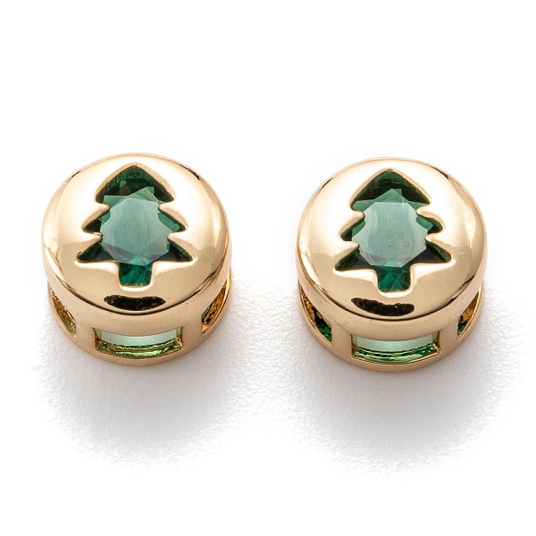 PandaHall Real 18K Gold Plated Brass Inlaid Cubic Zirconia Multi-Strand Links, Flat Round with Christmas Tree, Green, 8x5.5mm, Hole...
PandaHall Real 18K Gold Plated Brass Inlaid Cubic Zirconia Multi-Strand Links, Flat Round with Christmas Tree, Green, 8x5.5mm, Hole...