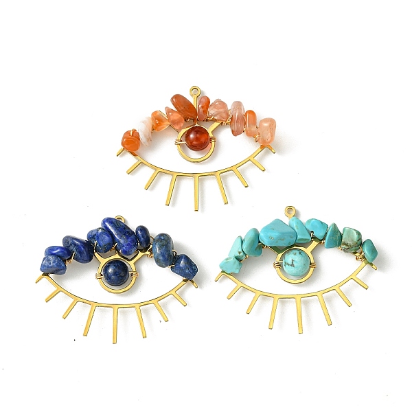 PandaHall 3Pcs 3 Styles Mixed Gemstone Chip Pendants, Golden Plated Alloy Eye Charms, Natural Lapis Lazuli & Carnelian & Red Agate...
PandaHall 3Pcs 3 Styles Mixed Gemstone Chip Pendants, Golden Plated Alloy Eye Charms, Natural Lapis Lazuli & Carnelian & Red Agate...